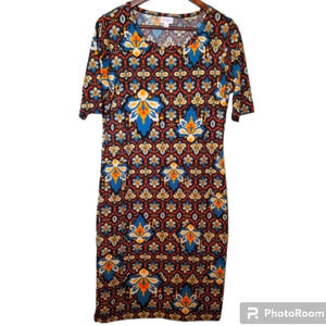 LuLaRoe Multicolored Paisley Print Fitted Dress